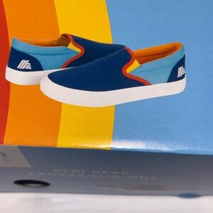 NIB Aldi Gear Canvas Slip-On Sneakers Retro Multicolor 2023 Collection